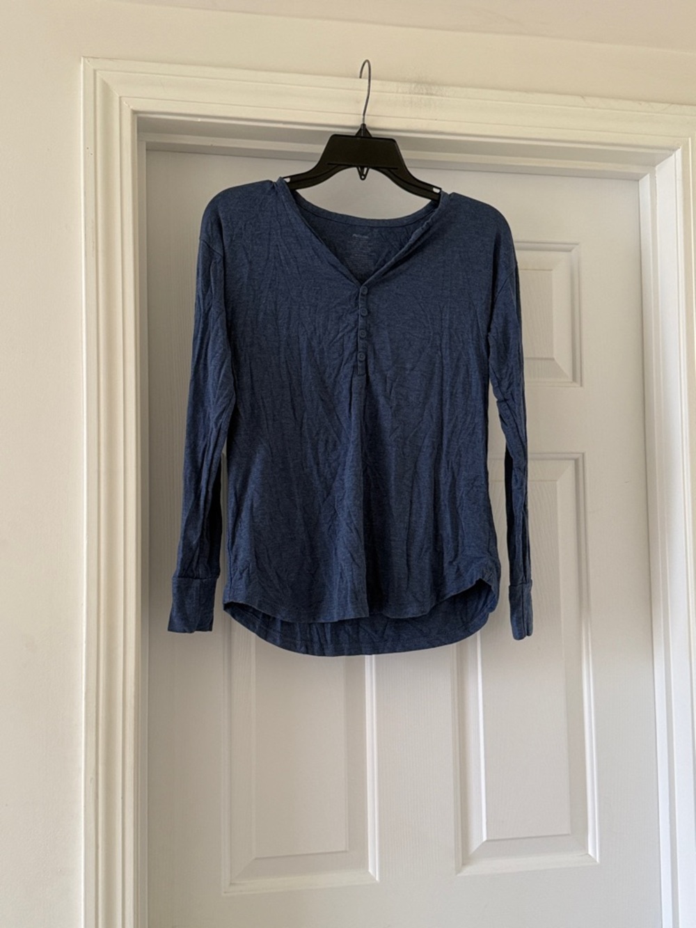 Women's MeUndies Navy Blue Long-Sleeve Henley Top